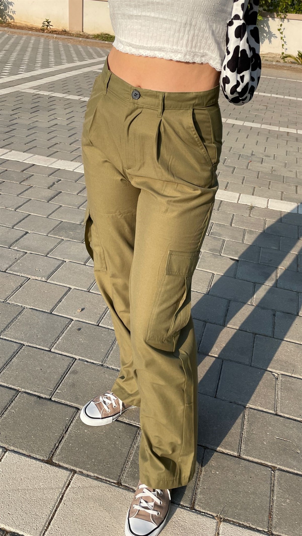 Y2K YEŞİL KARGO PANTOLON