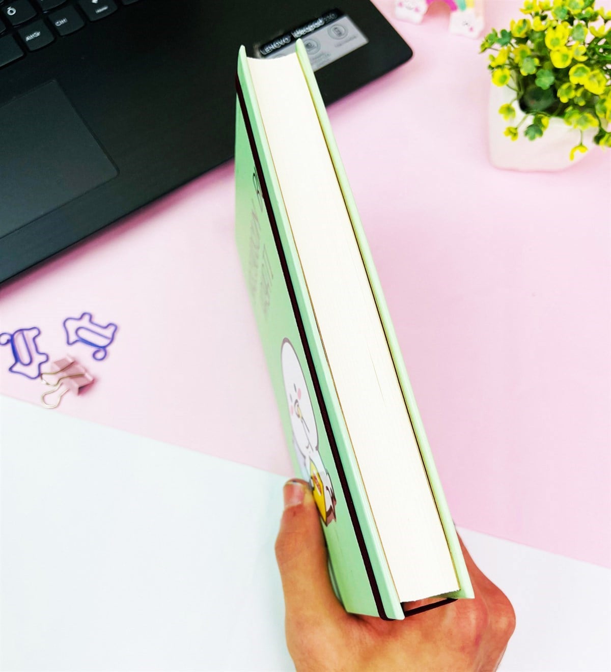 'Yaşıyosun Bu Hayatı' Kalın Kitap Görünümlü Defter Ve Bez Çanta Set