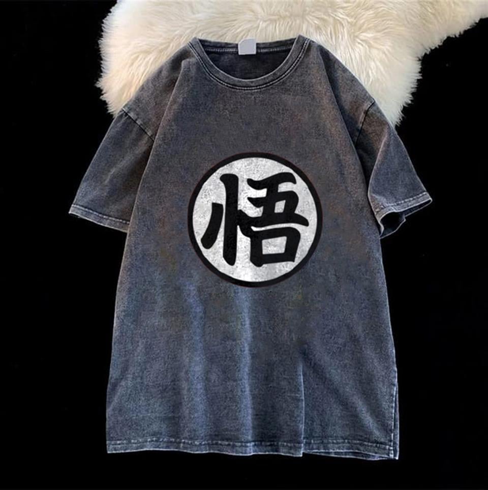 Yıkmalı Dragon Ball Z Unisex Eskitme T-shirt