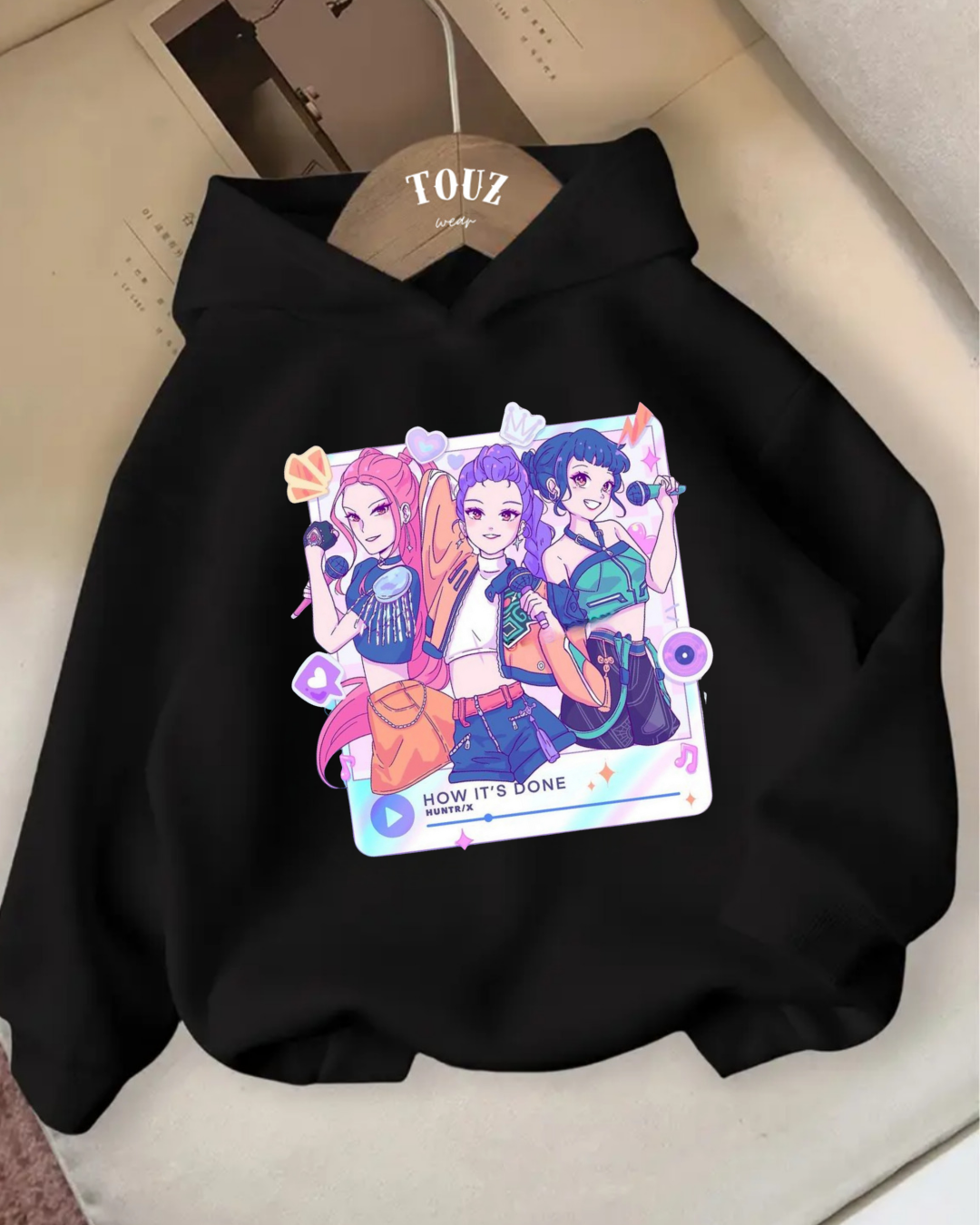 Young KPop Demon Hunters 3 iplik Kalın Sweet Hoodie