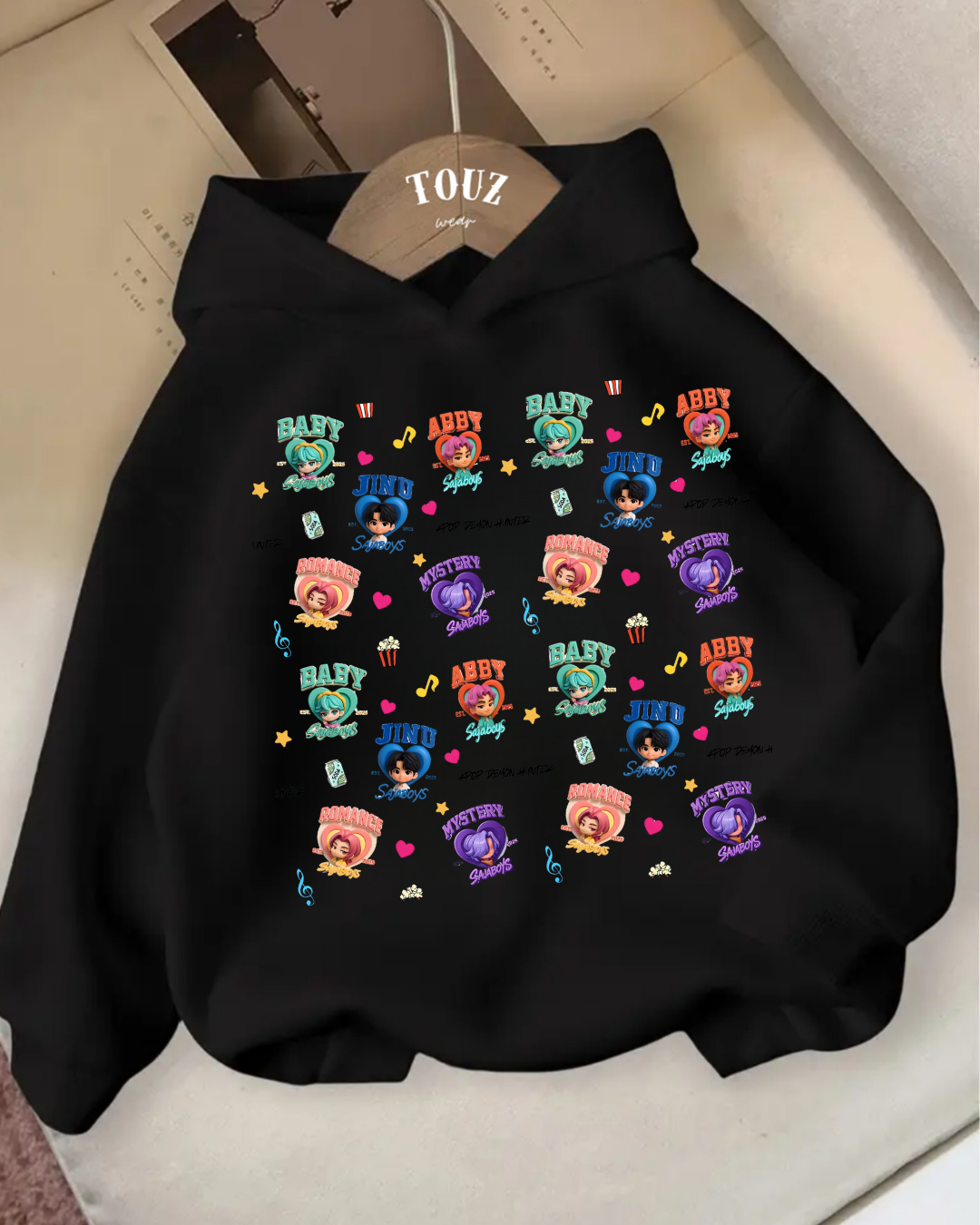 Young KPop Demon Hunters 3 iplik Kalın Sweet Hoodie