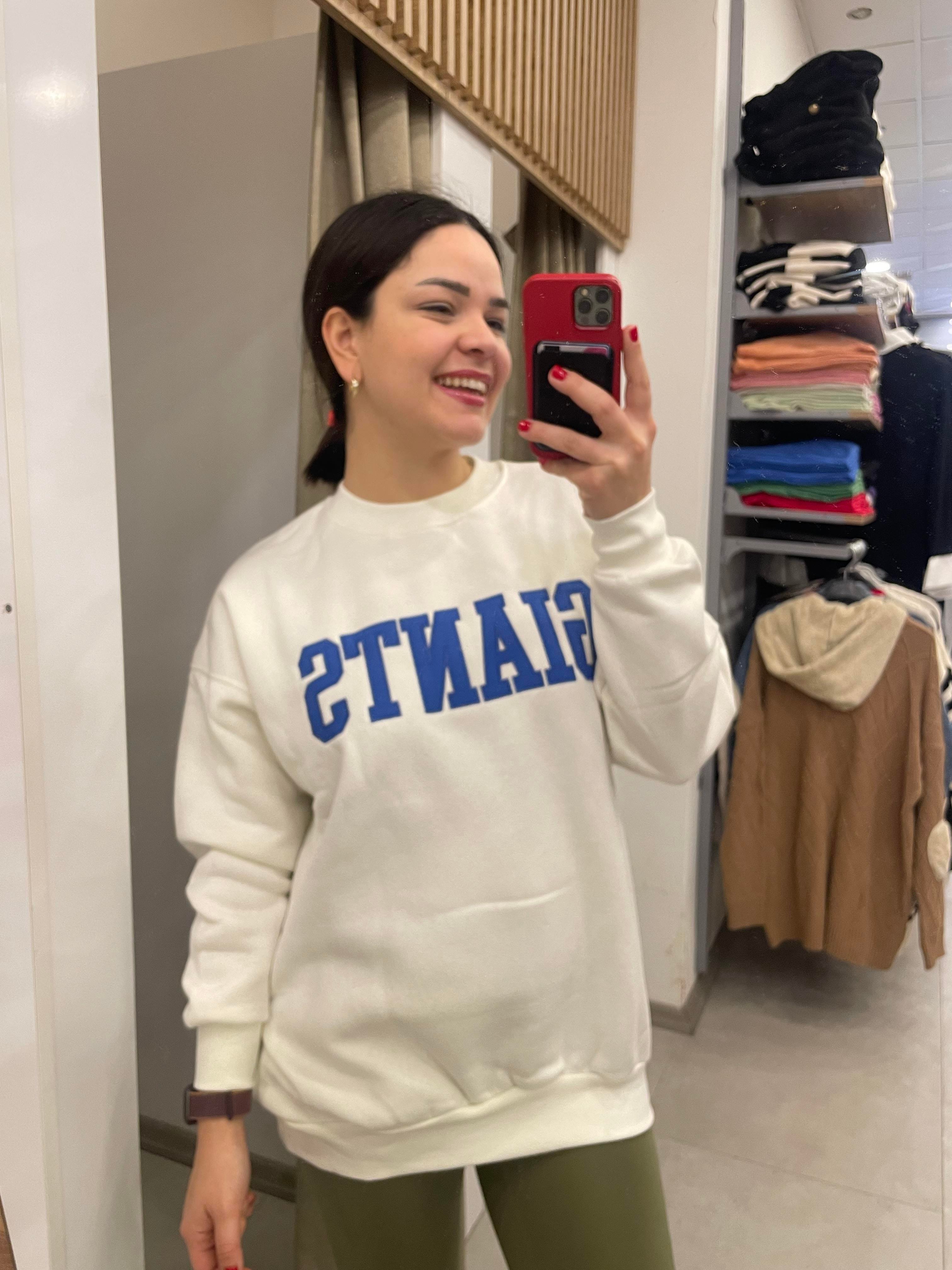 Beyaz Yazılı Sweatshirt