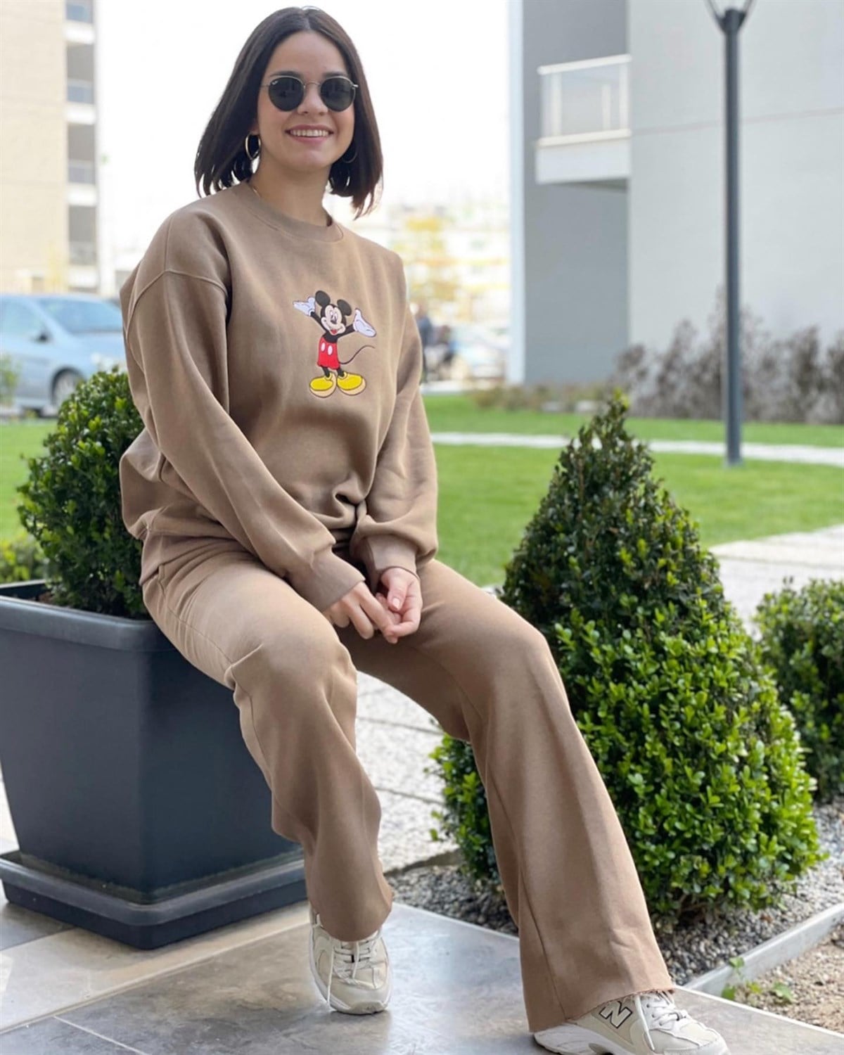 Camel Bol Paça Eşofman Altı
