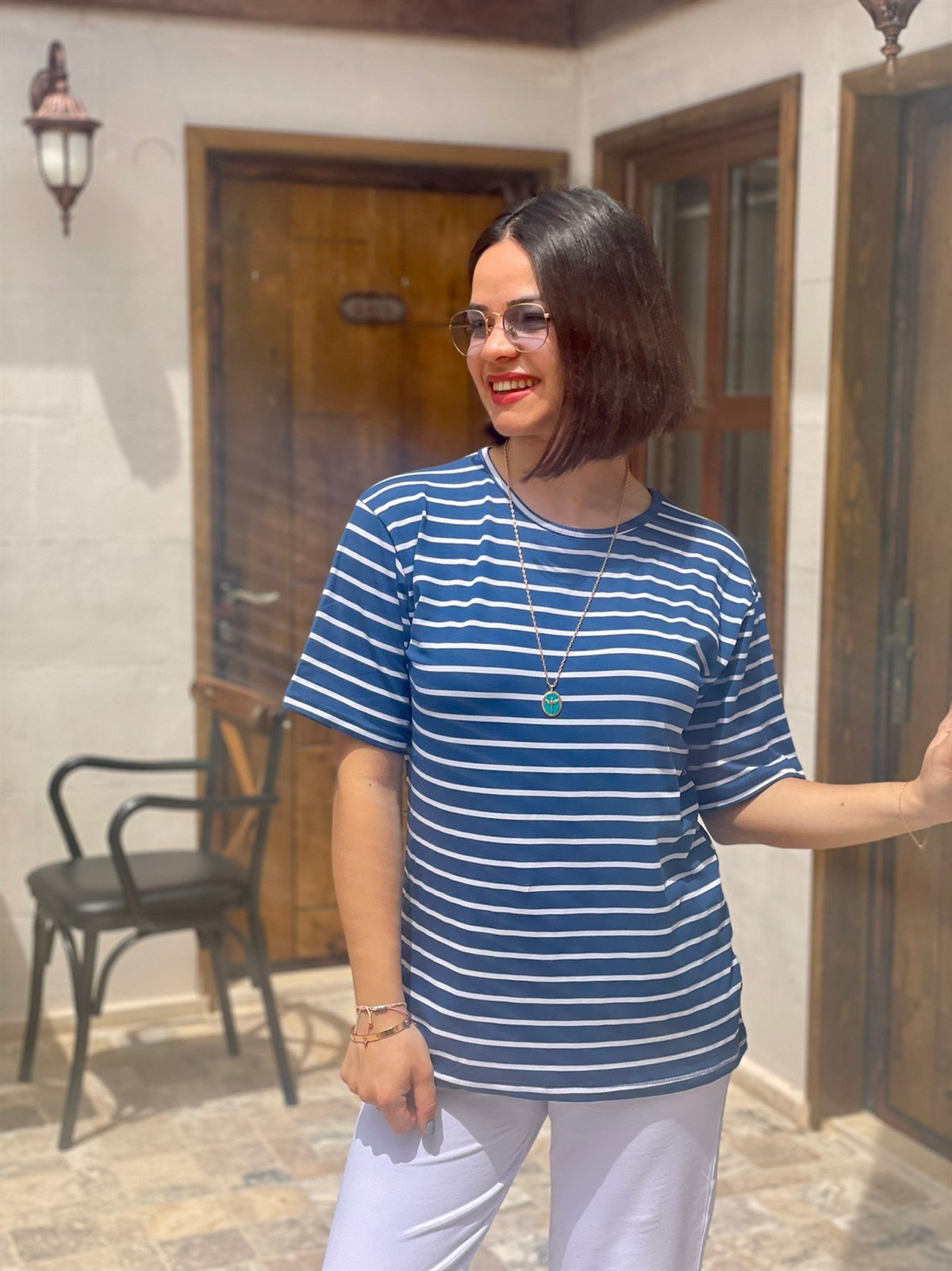 Çizgili Basic T-shirt