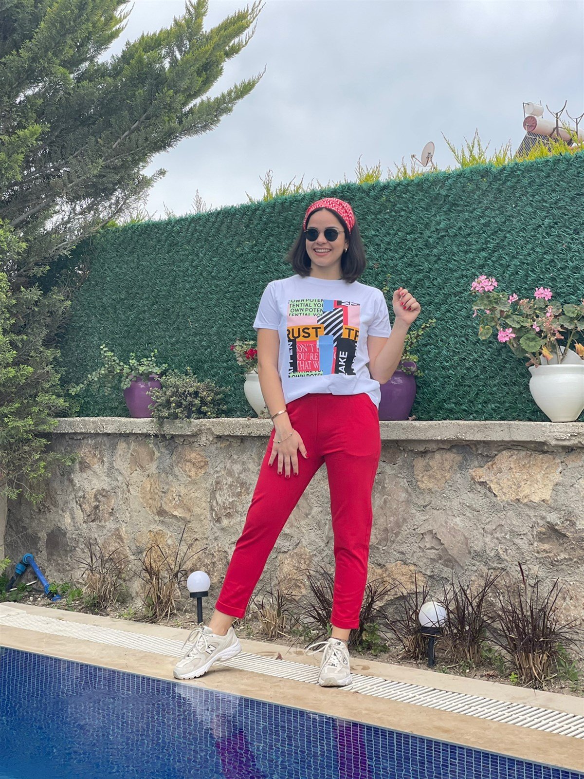 Duble Paça Pantalon Kırmızı