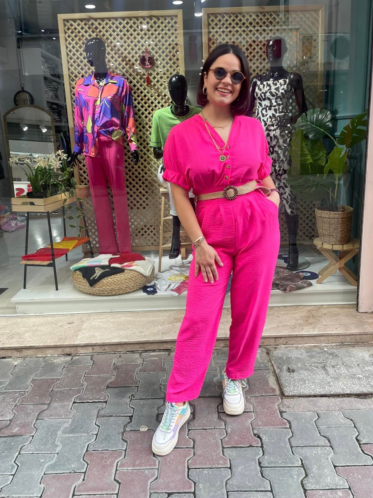 Fuşya Neon Tulum