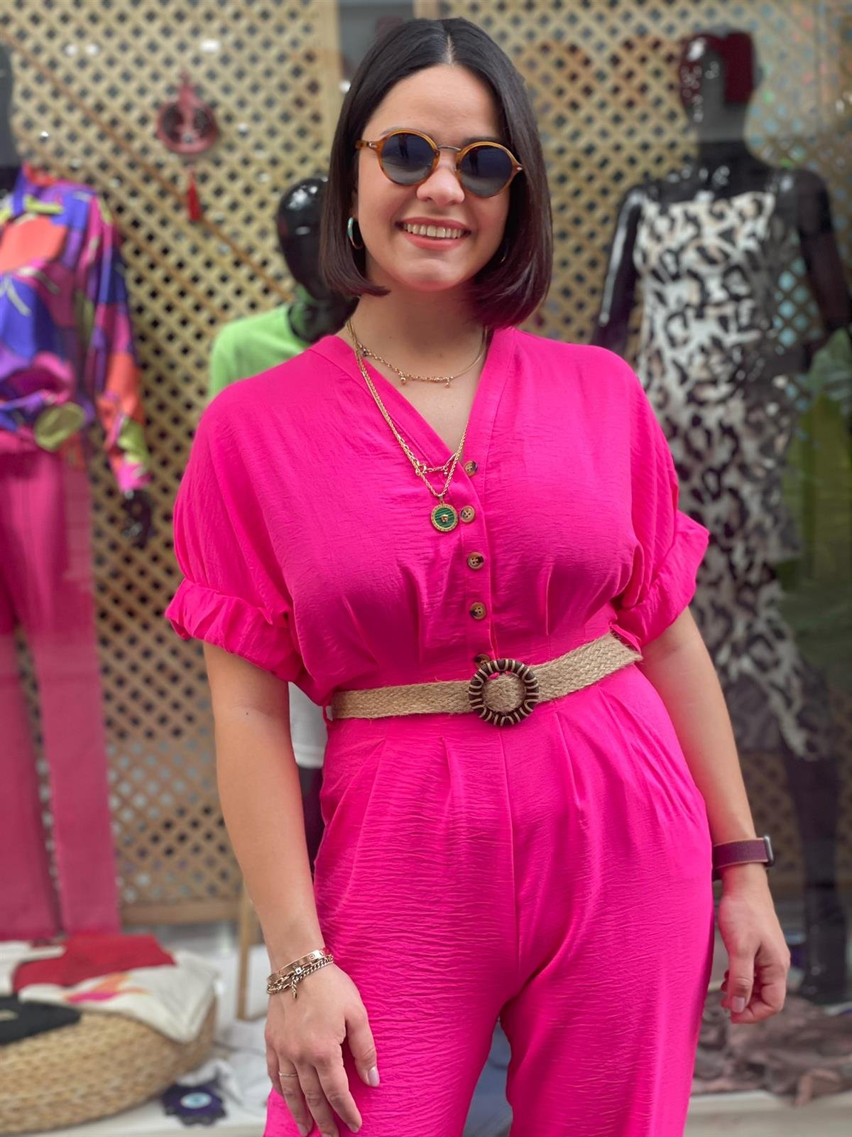 Fuşya Neon Tulum