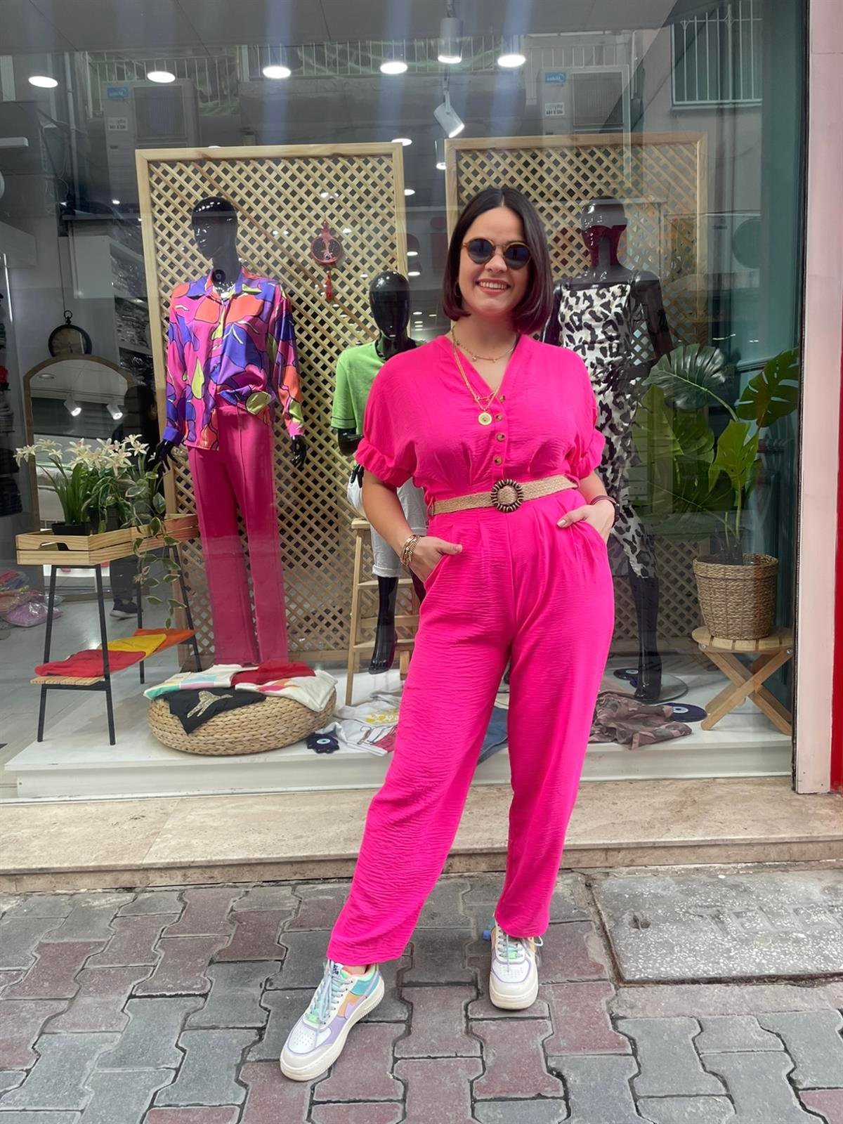 Fuşya Neon Tulum