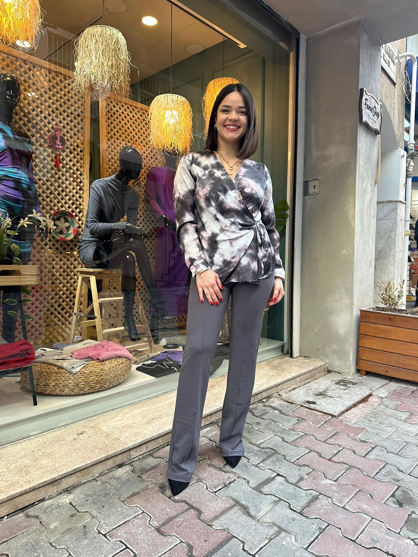 Grili Batik Desen Gömlek