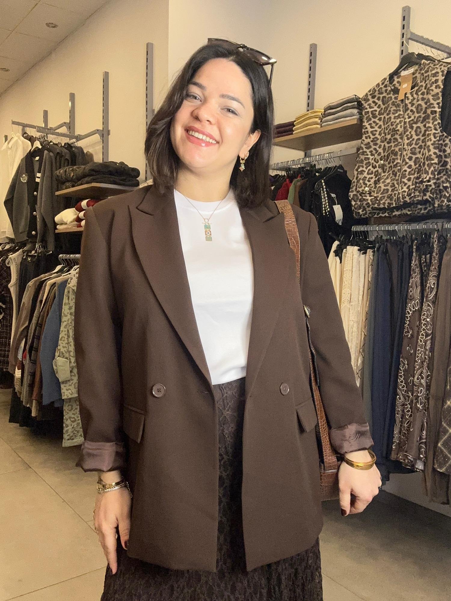 Kahverengi Blazer Ceket