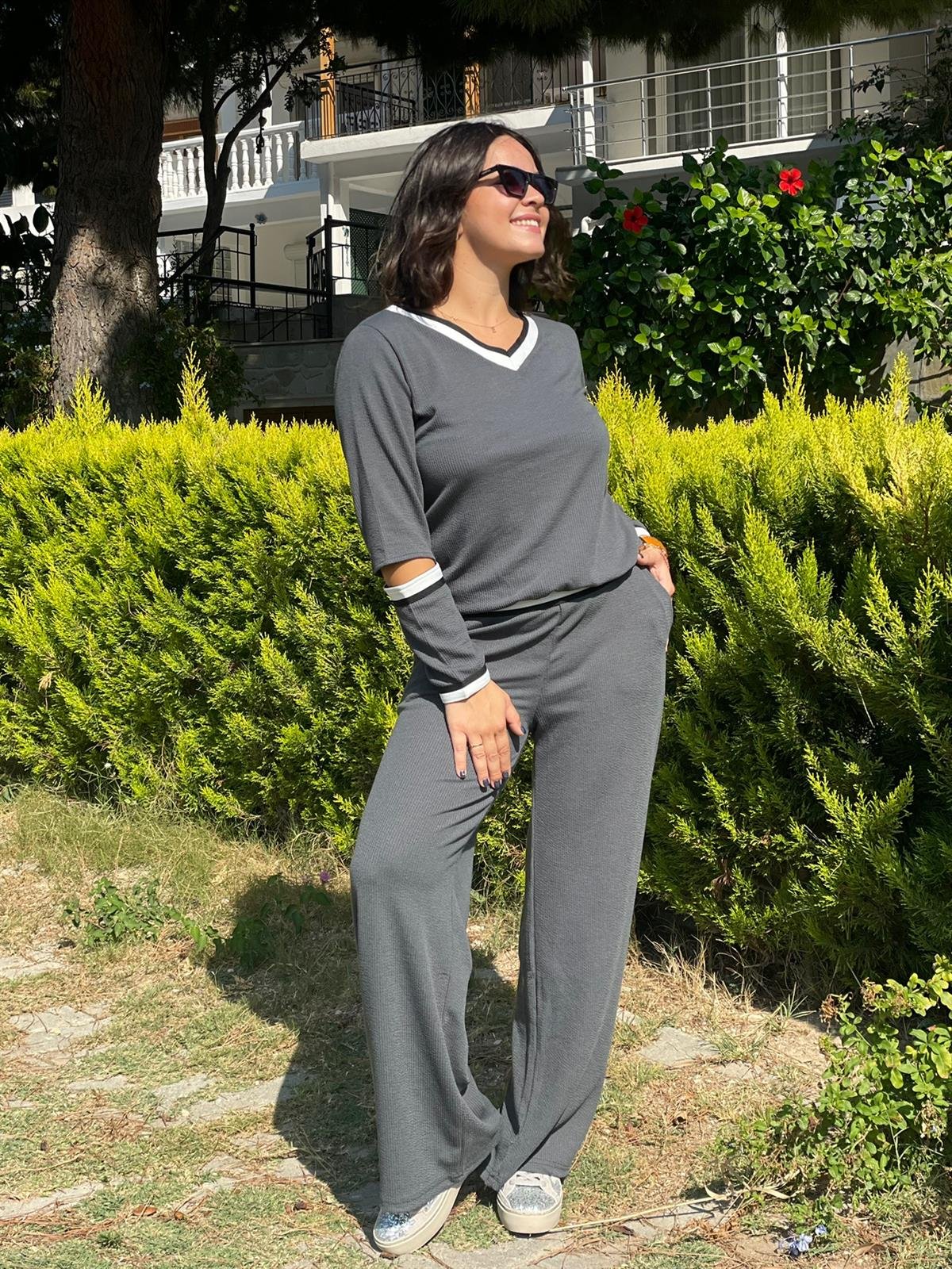 Kaş Korse Gri Takım