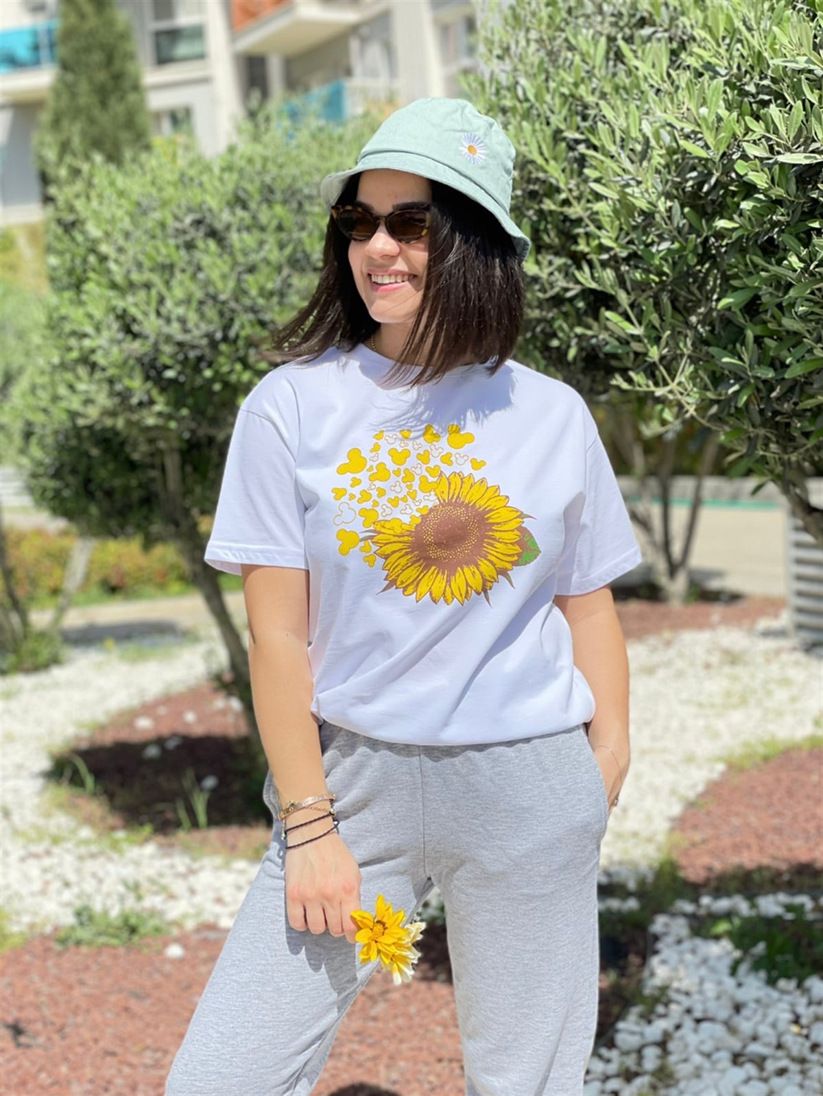 Oversize Ayçiçek T-shirt