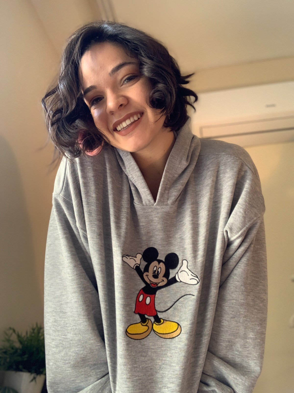Oversize Baharlık Mickey Mouse Sweatshirt