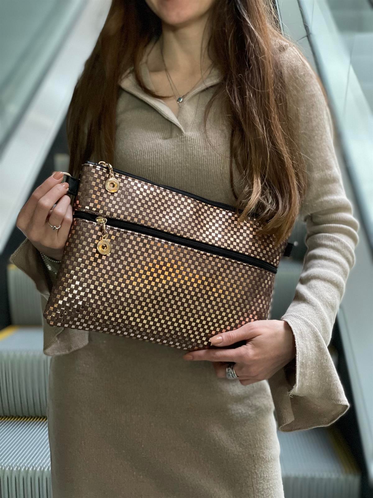 Çift Cepli El Portföyü/Clutch