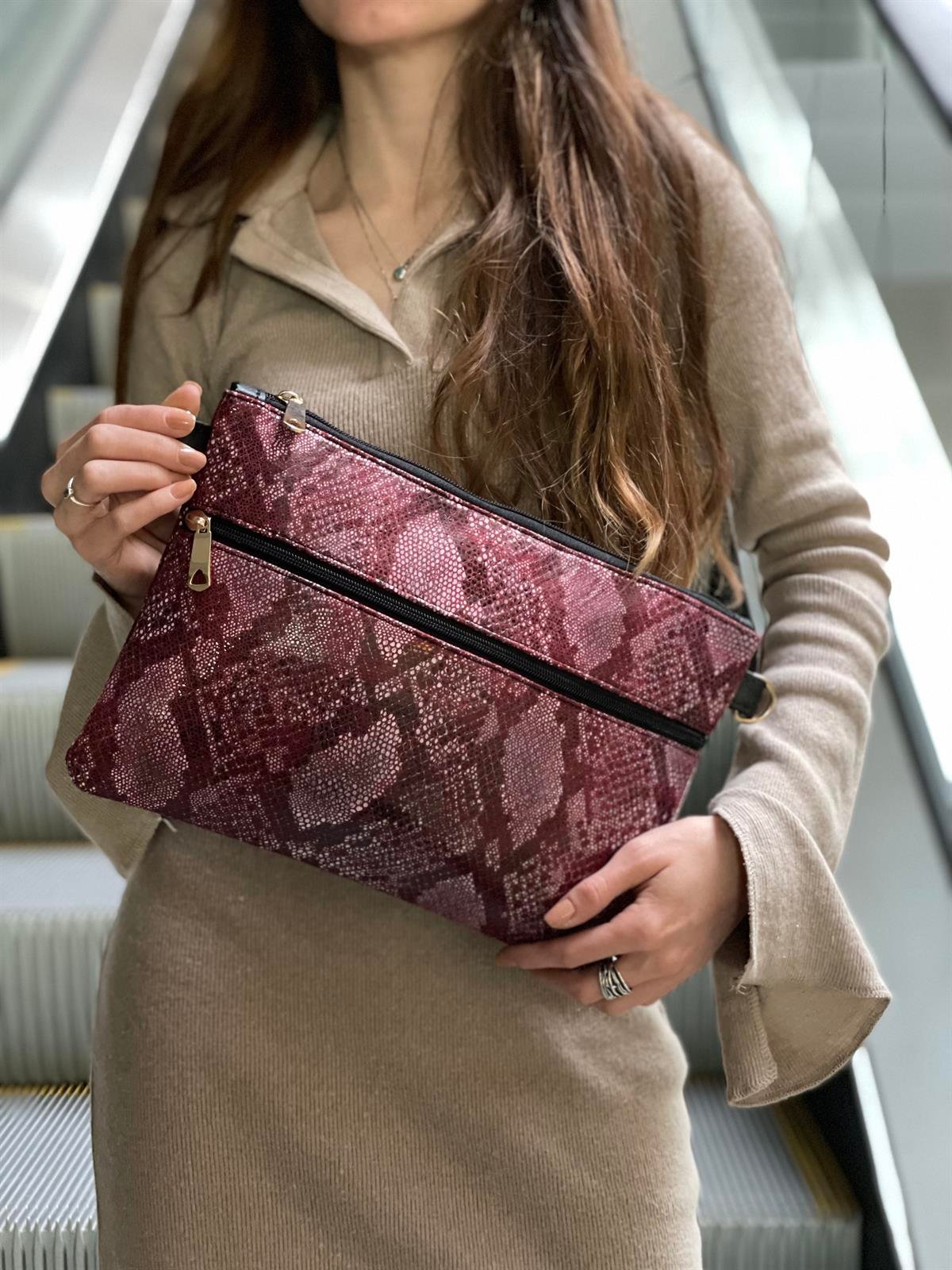 Çift Cepli El Portföyü/Clutch