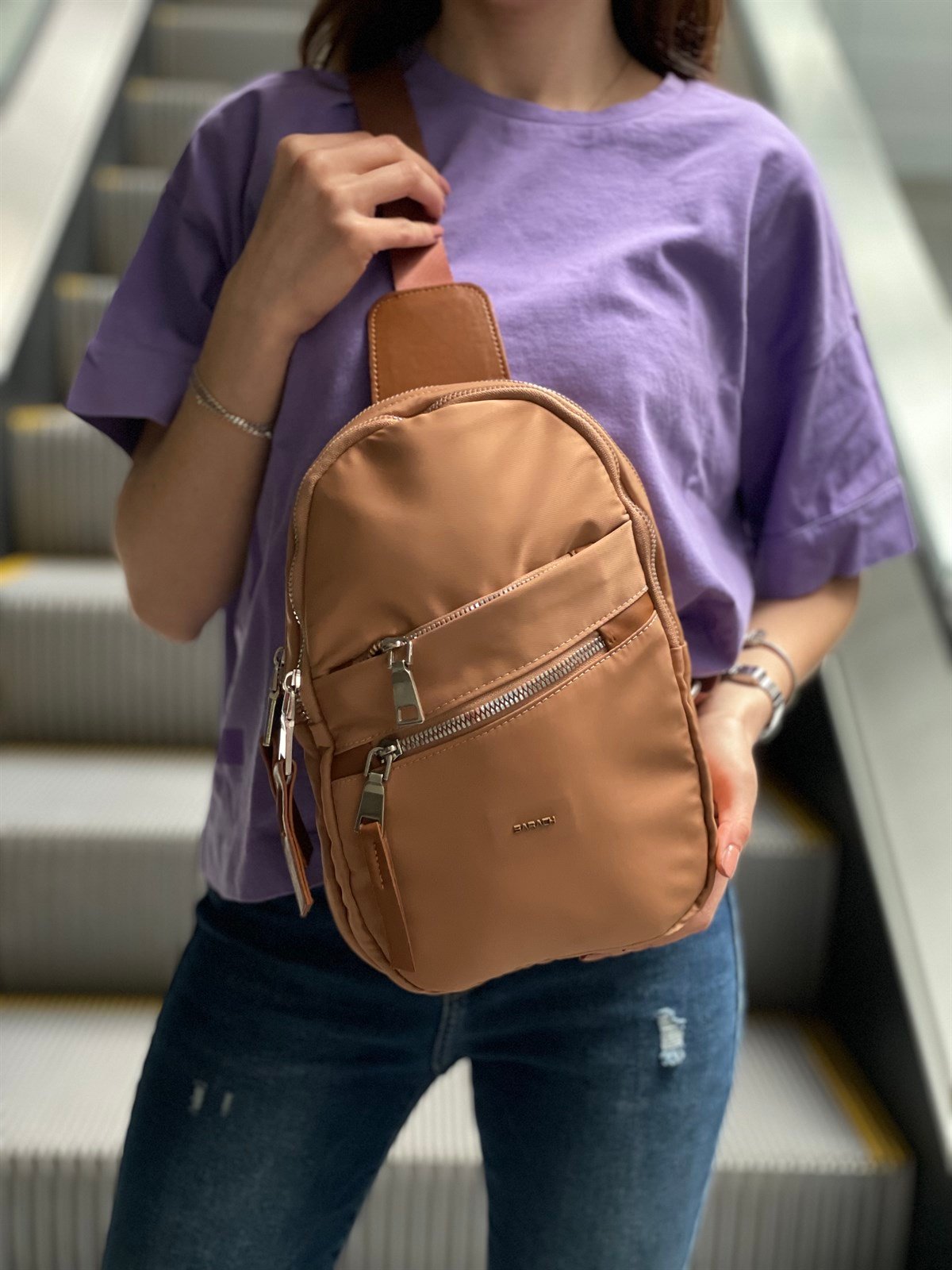 Paraşüt Kumaş Göğüs Çantası Bodybag