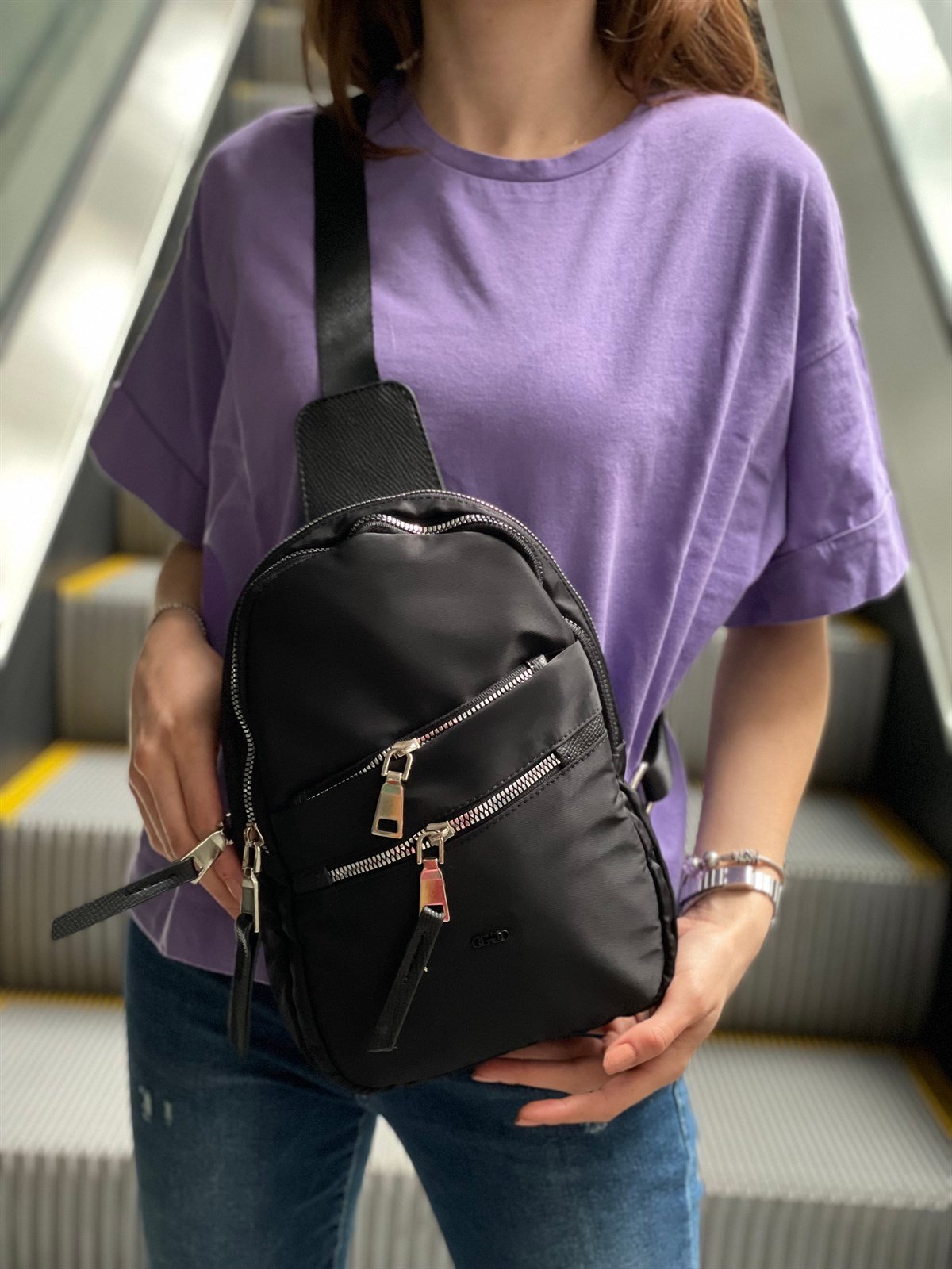 Paraşüt Kumaş Göğüs Çantası Bodybag
