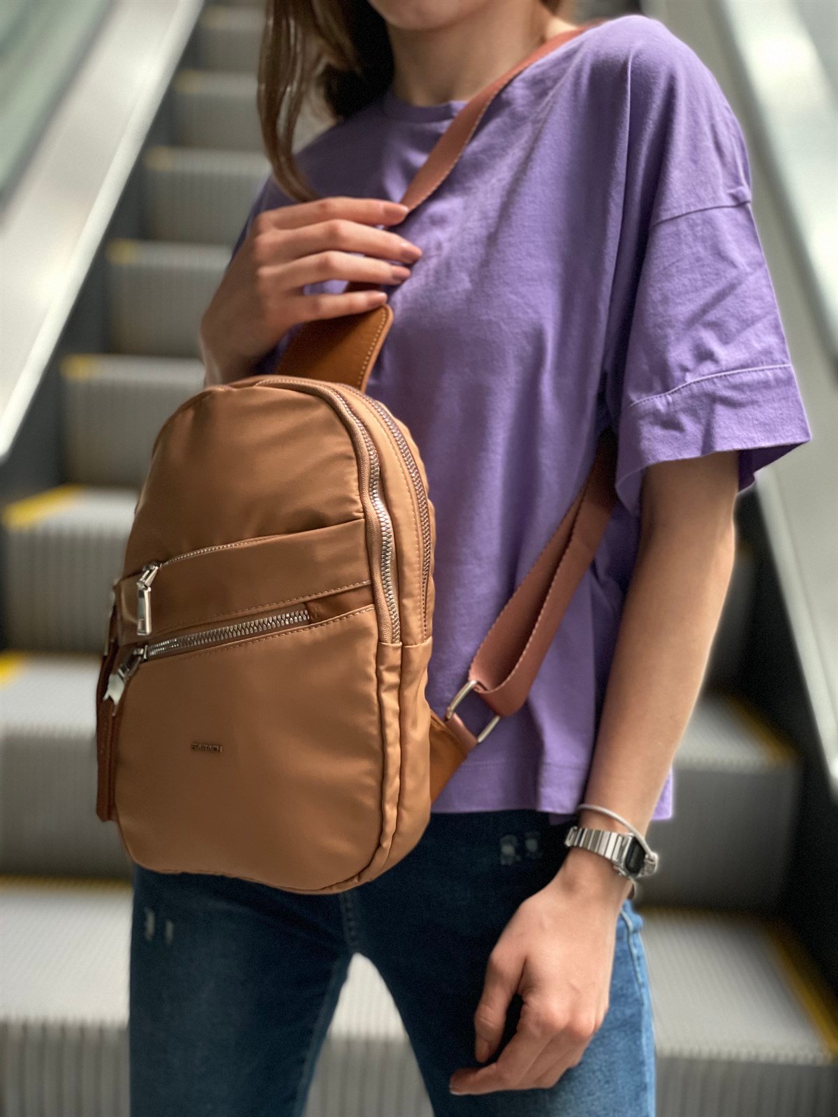 Paraşüt Kumaş Göğüs Çantası Bodybag