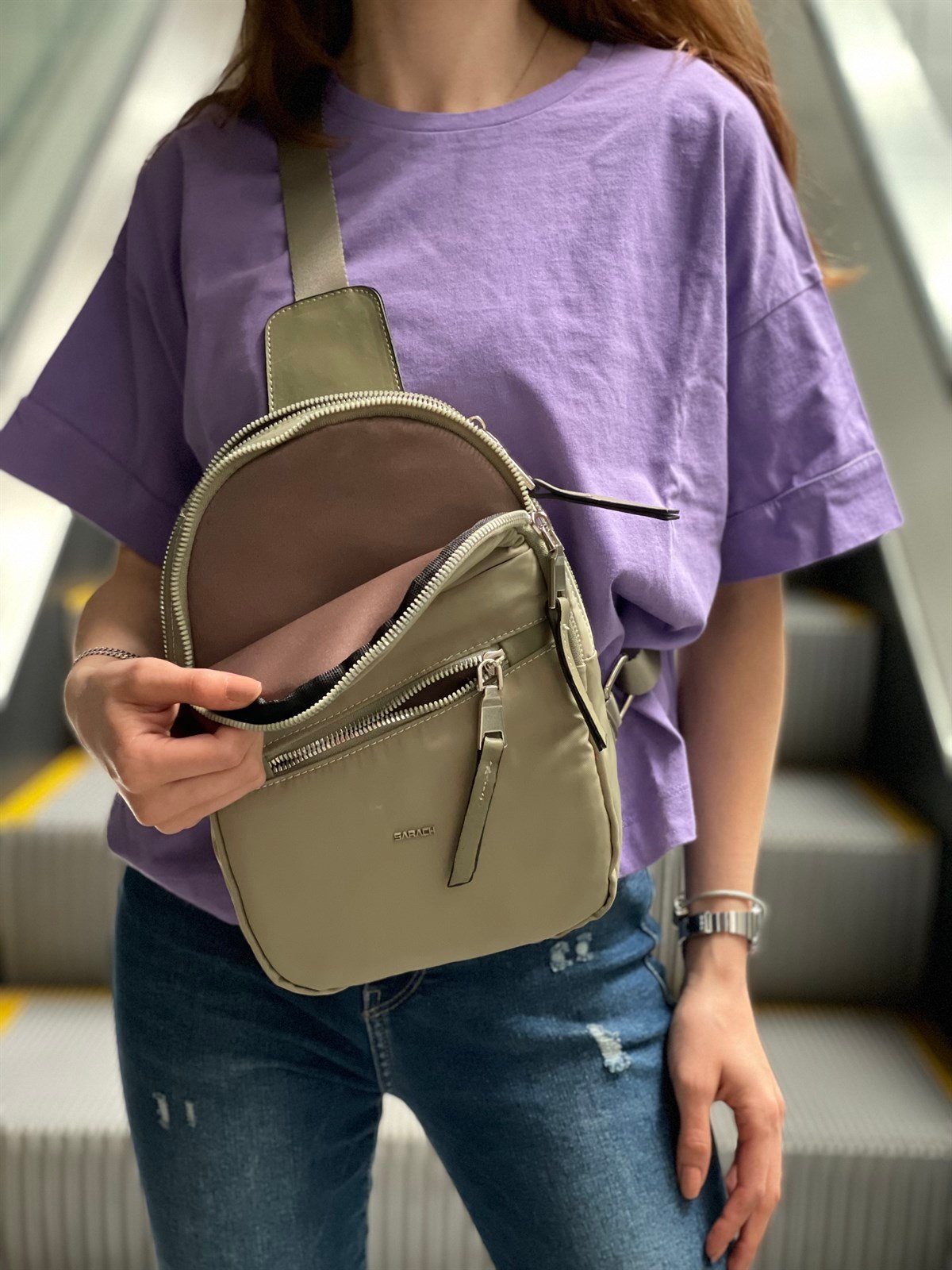 Paraşüt Kumaş Göğüs Çantası Bodybag