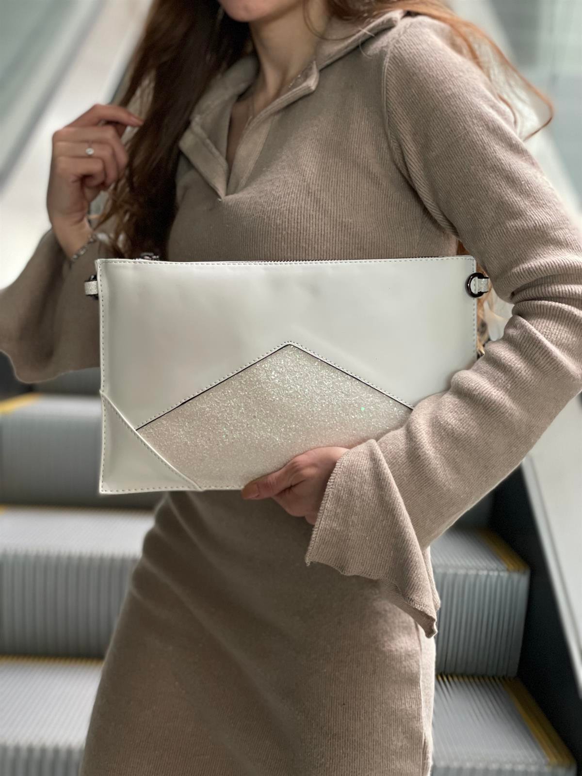 Taş Detaylı El Portföyü/Clutch