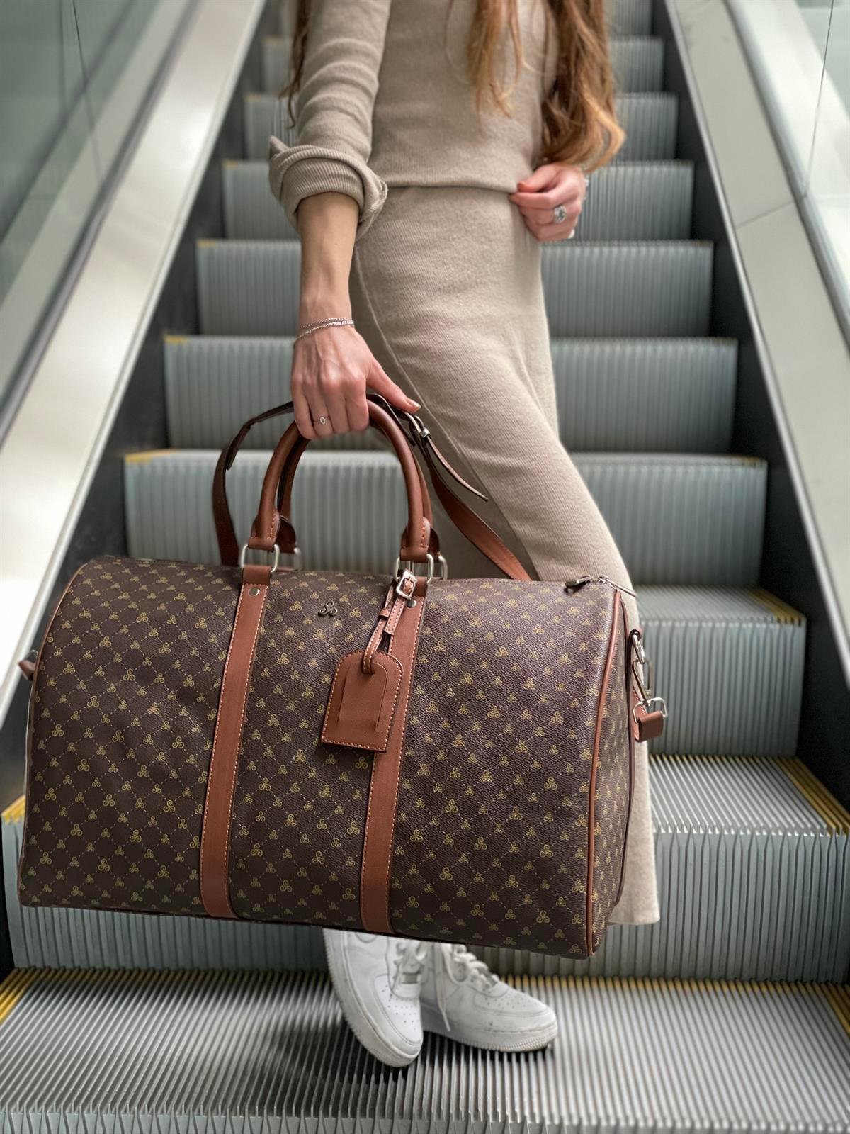 Unisex Monogramme Seyahat Çantası El Valizi