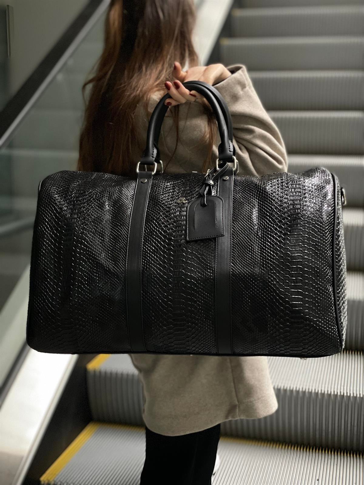 Unisex Monogramme Seyahat Çantası El Valizi