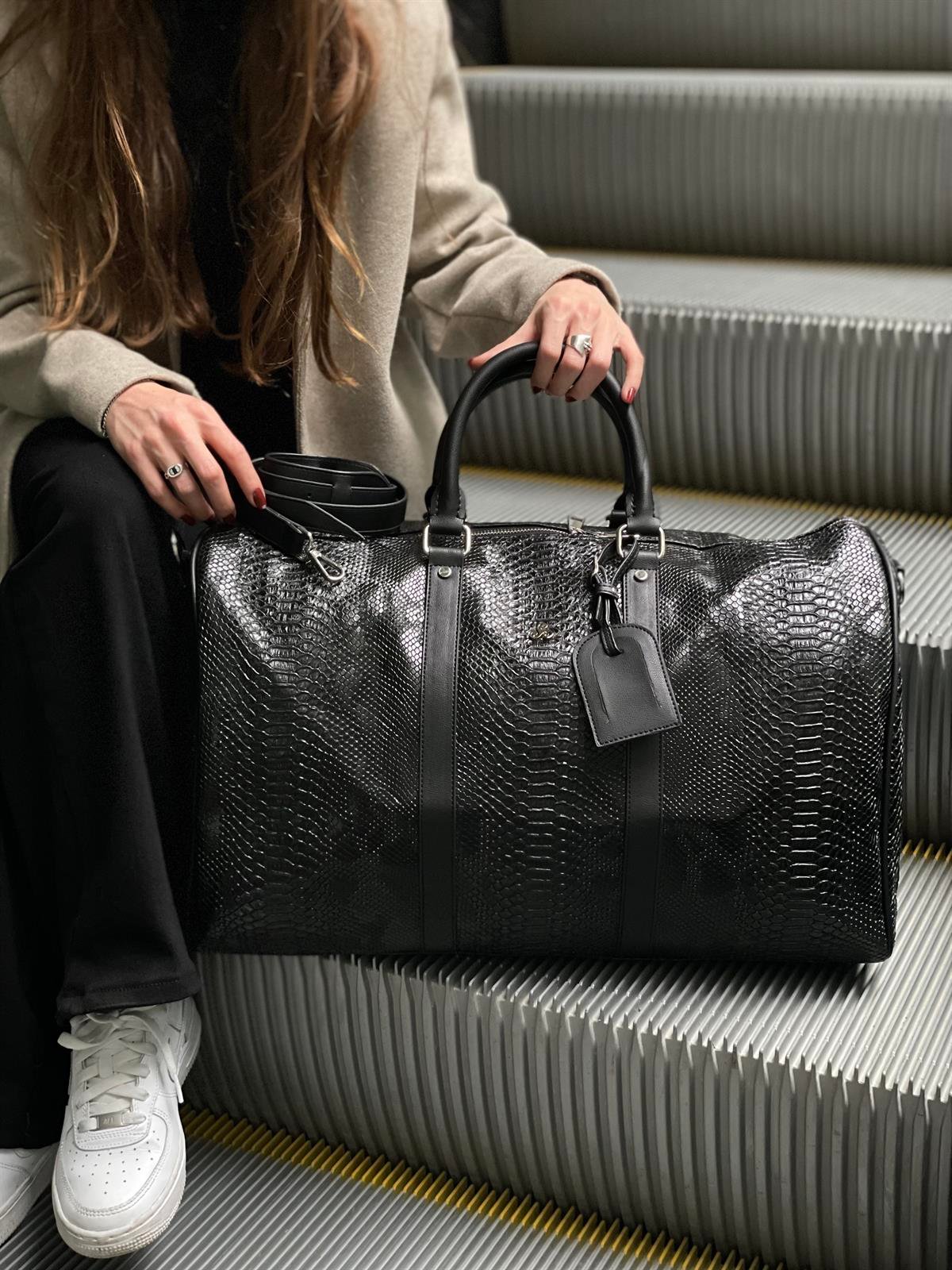 Unisex Monogramme Seyahat Çantası El Valizi