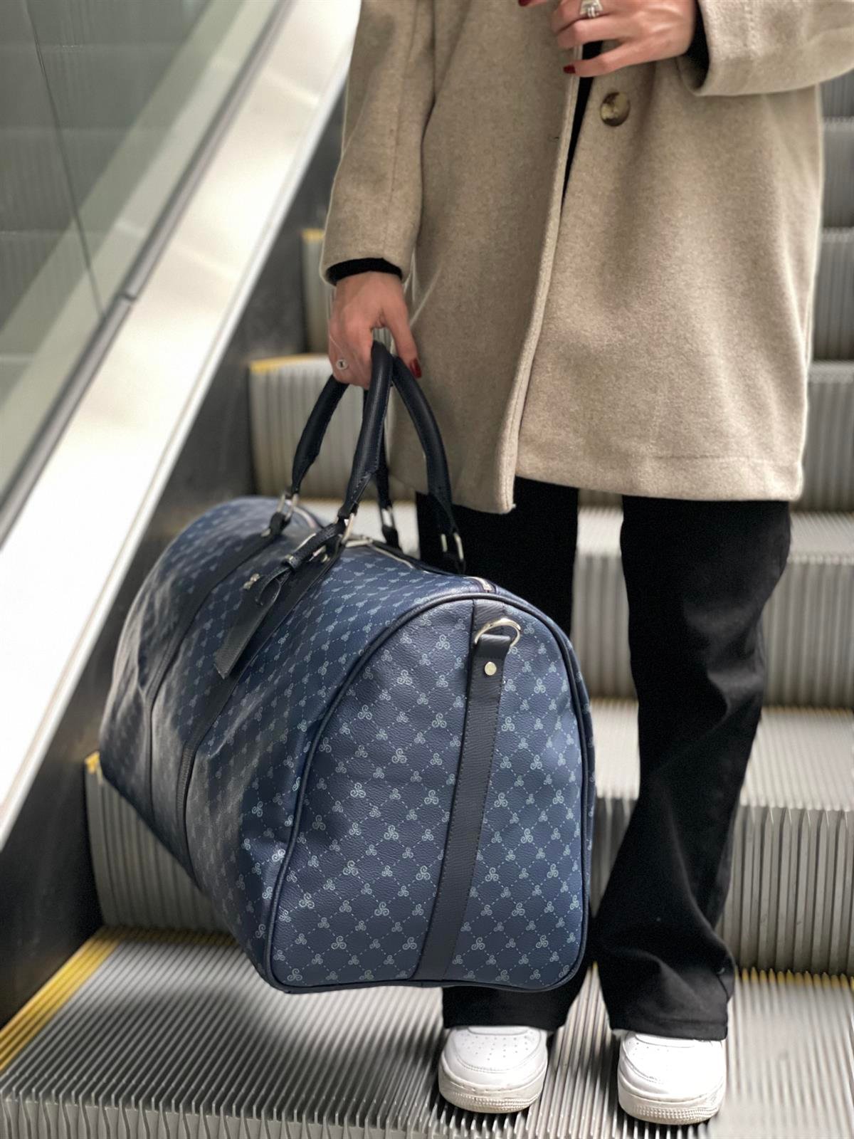 Unisex Monogramme Seyahat Çantası El Valizi