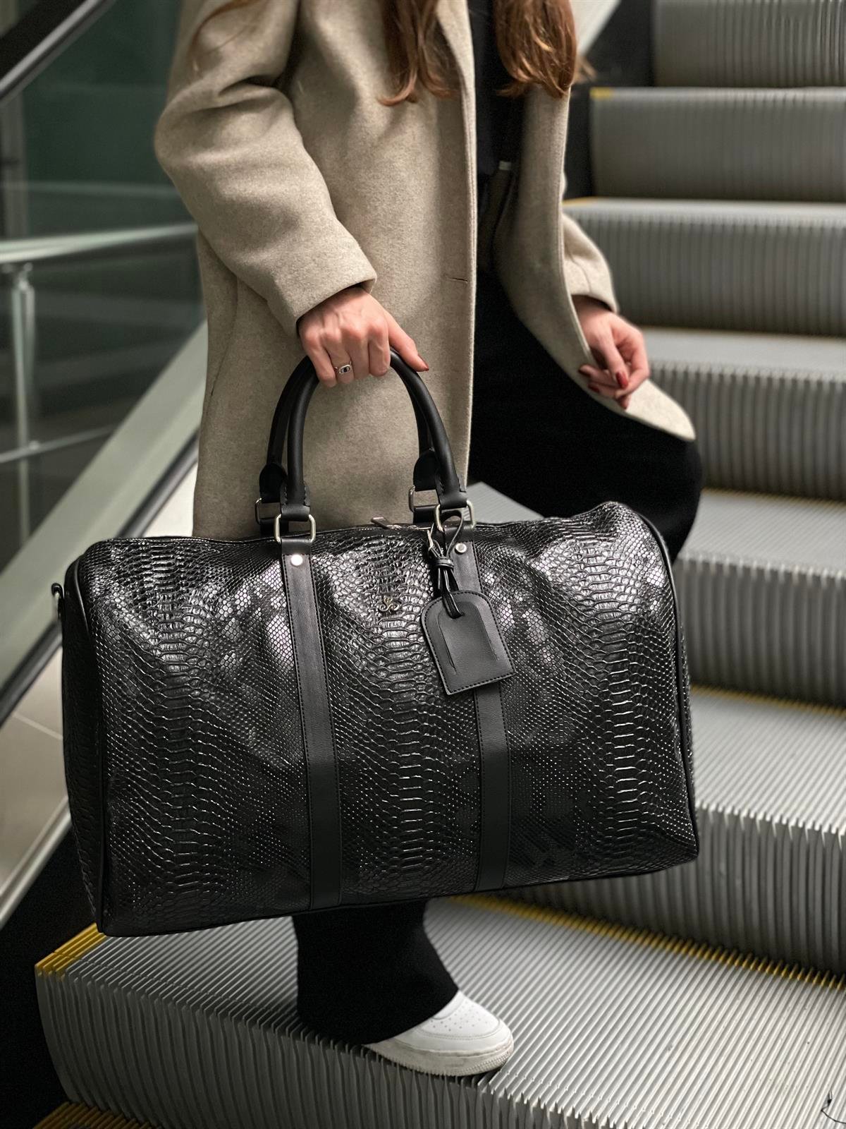 Unisex Monogramme Seyahat Çantası El Valizi