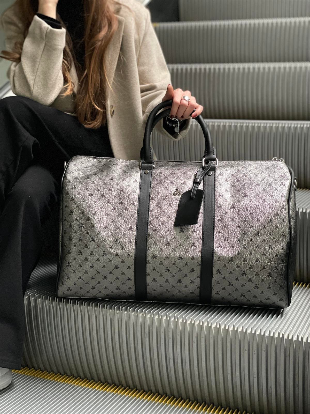Unisex Monogramme Seyahat Çantası El Valizi