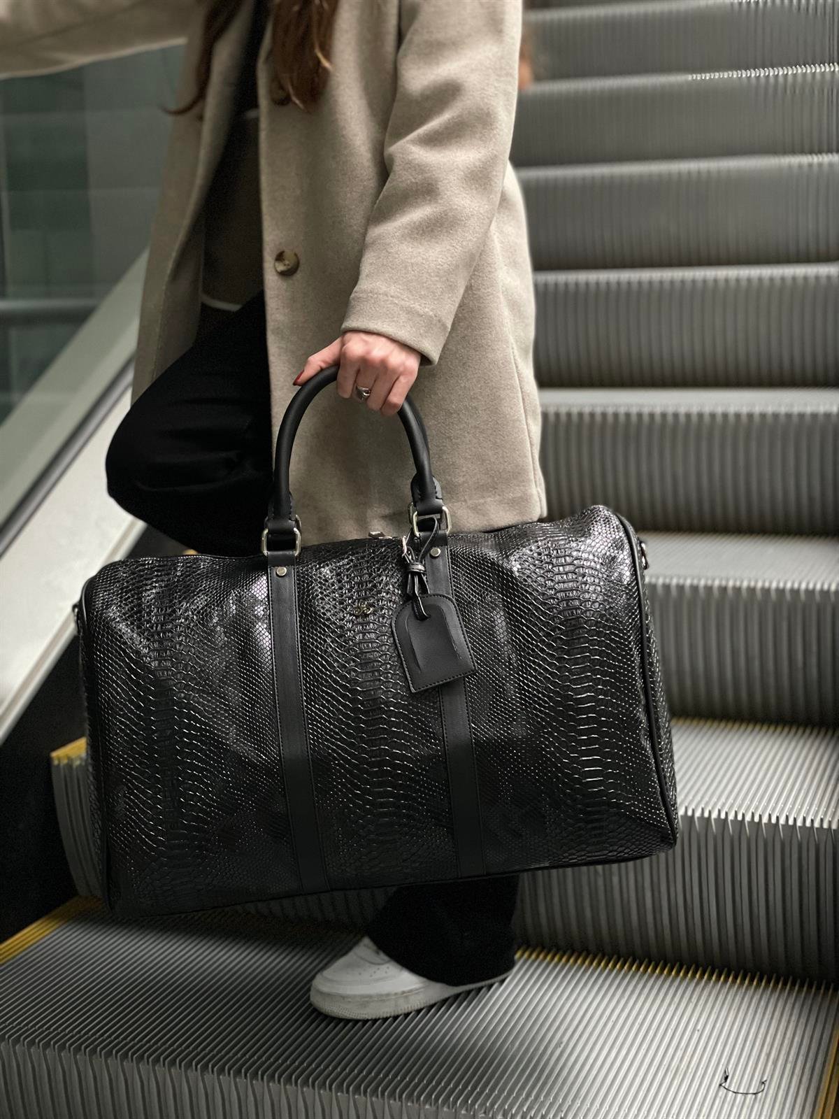 Unisex Monogramme Seyahat Çantası El Valizi