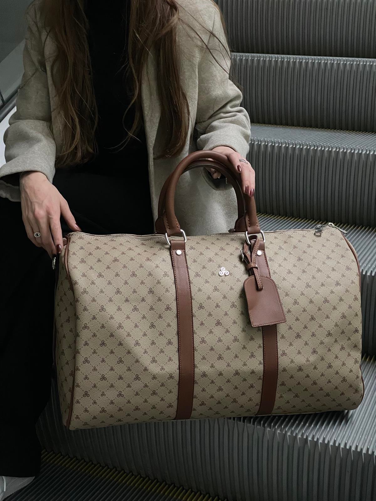 Unisex Monogramme Seyahat Çantası El Valizi