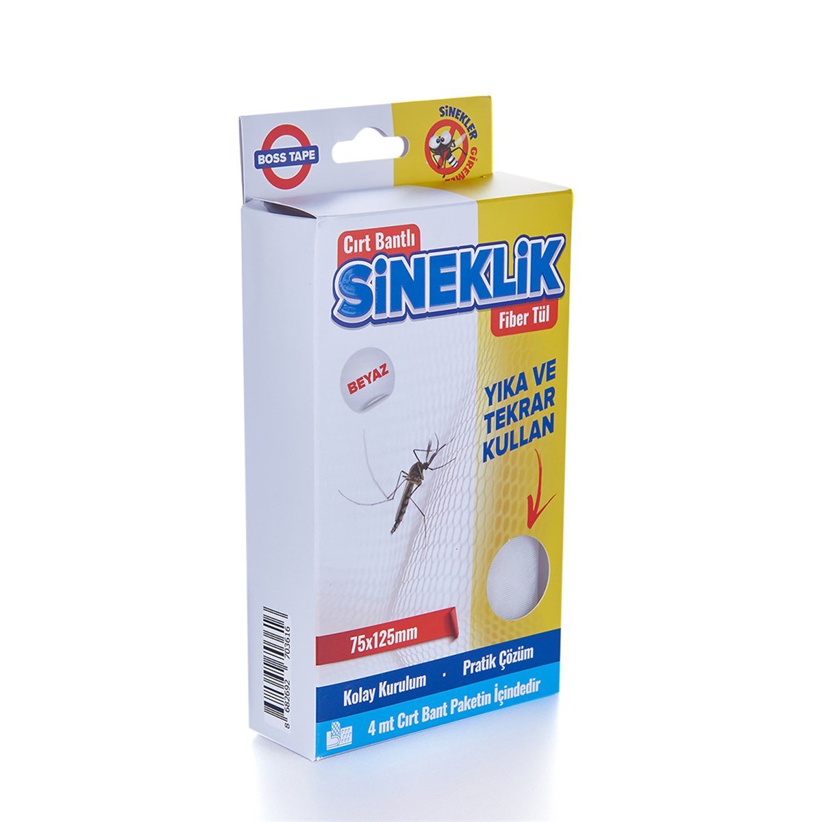 2'li Pencere Cam Sineklik 75x125mm Cırt Bantlı