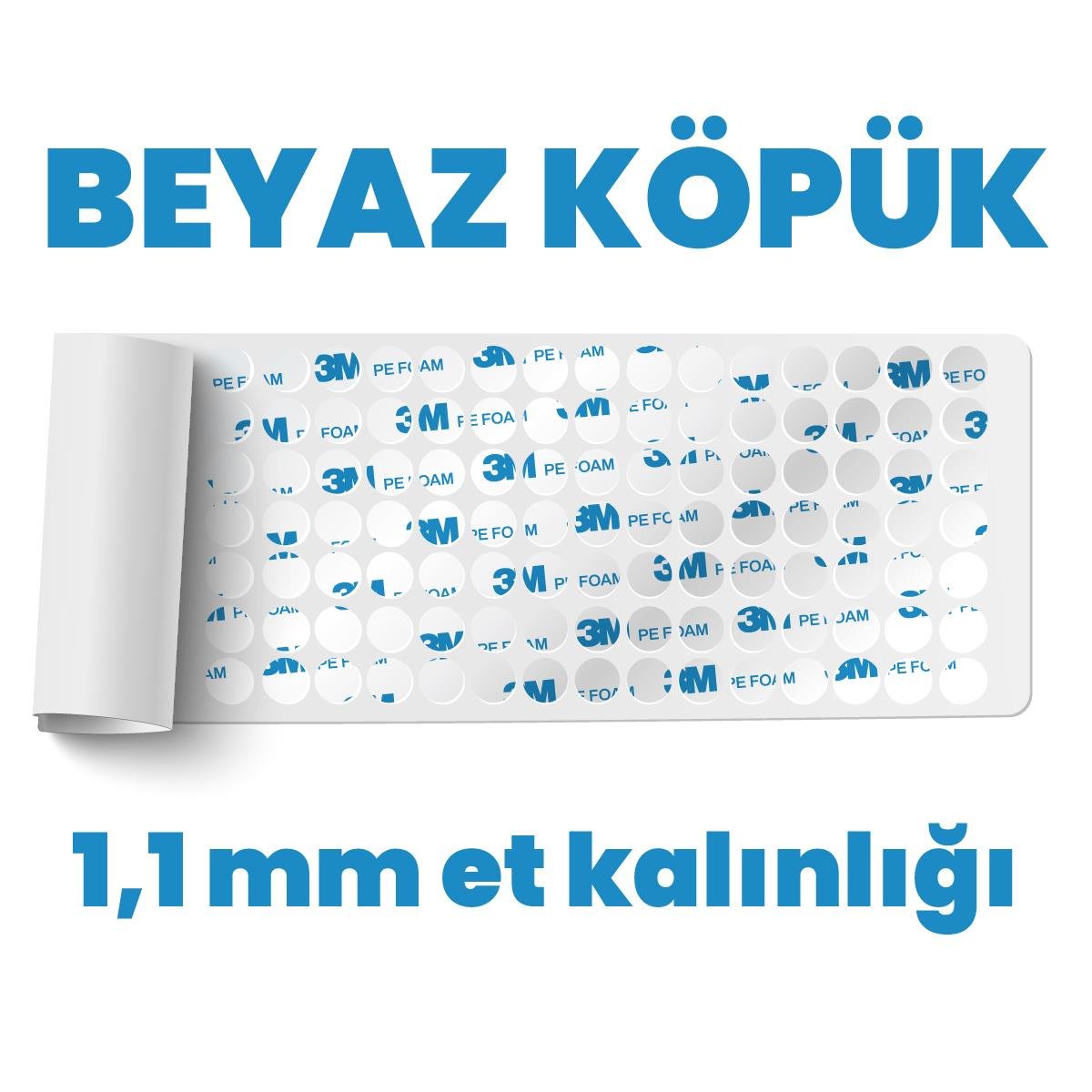 3MElektrik Bantları3M 10mm Daire Çok Güçlü Akrilik Köpük Bant 100 Adet