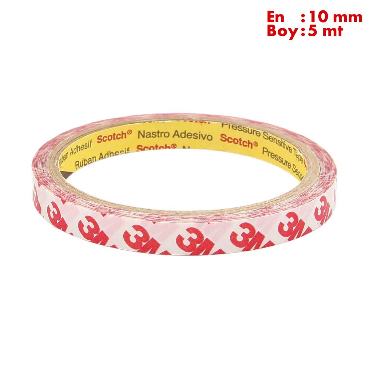 3Mİzolasyon Bantları3M 9088 Akrilik Şeffaf Çok Güçlü Çift Taraflı Bant En:10mm Boy:5mt