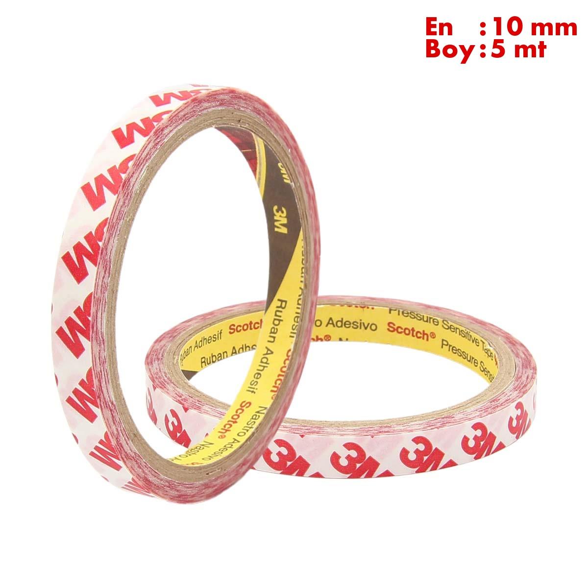 3Mİzolasyon Bantları3M 9088 Akrilik Şeffaf Çok Güçlü Çift Taraflı Bant En:10mm Boy:5mt