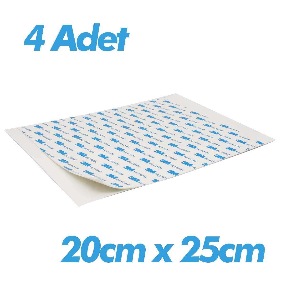 3MÇift Taraflı Bantlar3M Çift Taraflı Çok Güçlü 4 Ad. Hazır Kesim Ped Köpük Bant 25x30cm