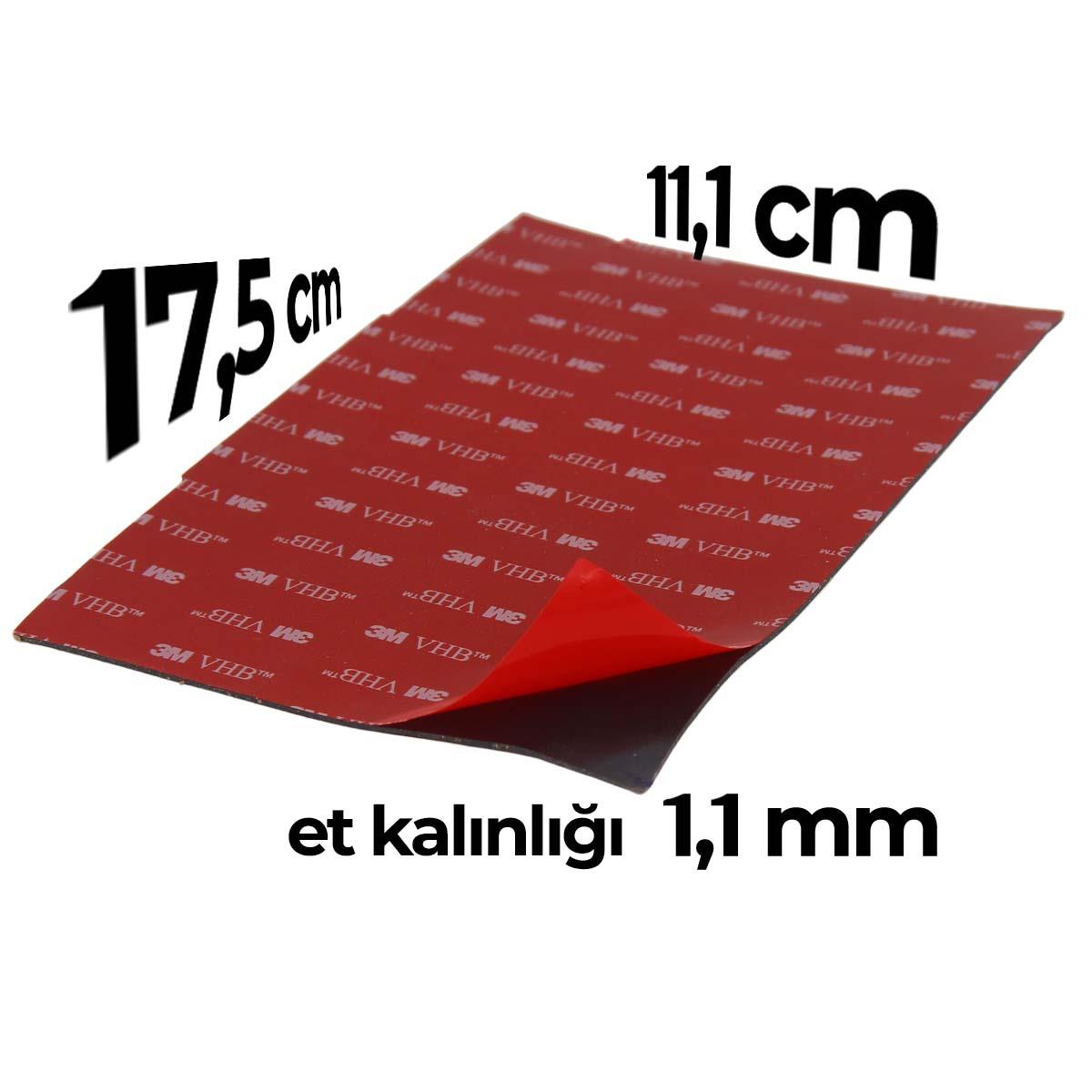3MÇift Taraflı Bantlar3M Hazır Kesim VHB 4 Adet En:11,1cm Boy:17,5cm