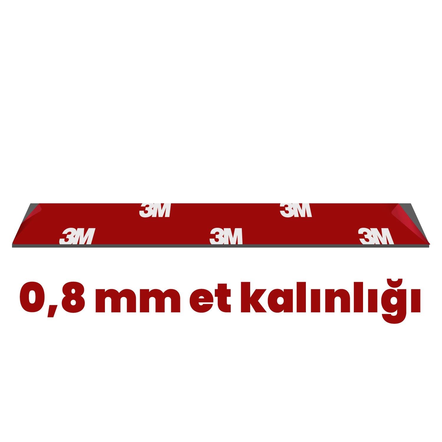 3MÇift Taraflı Bantlar3M VHB 50 Adet Çift Taraflı 225mmX22mm Hazır Kesim