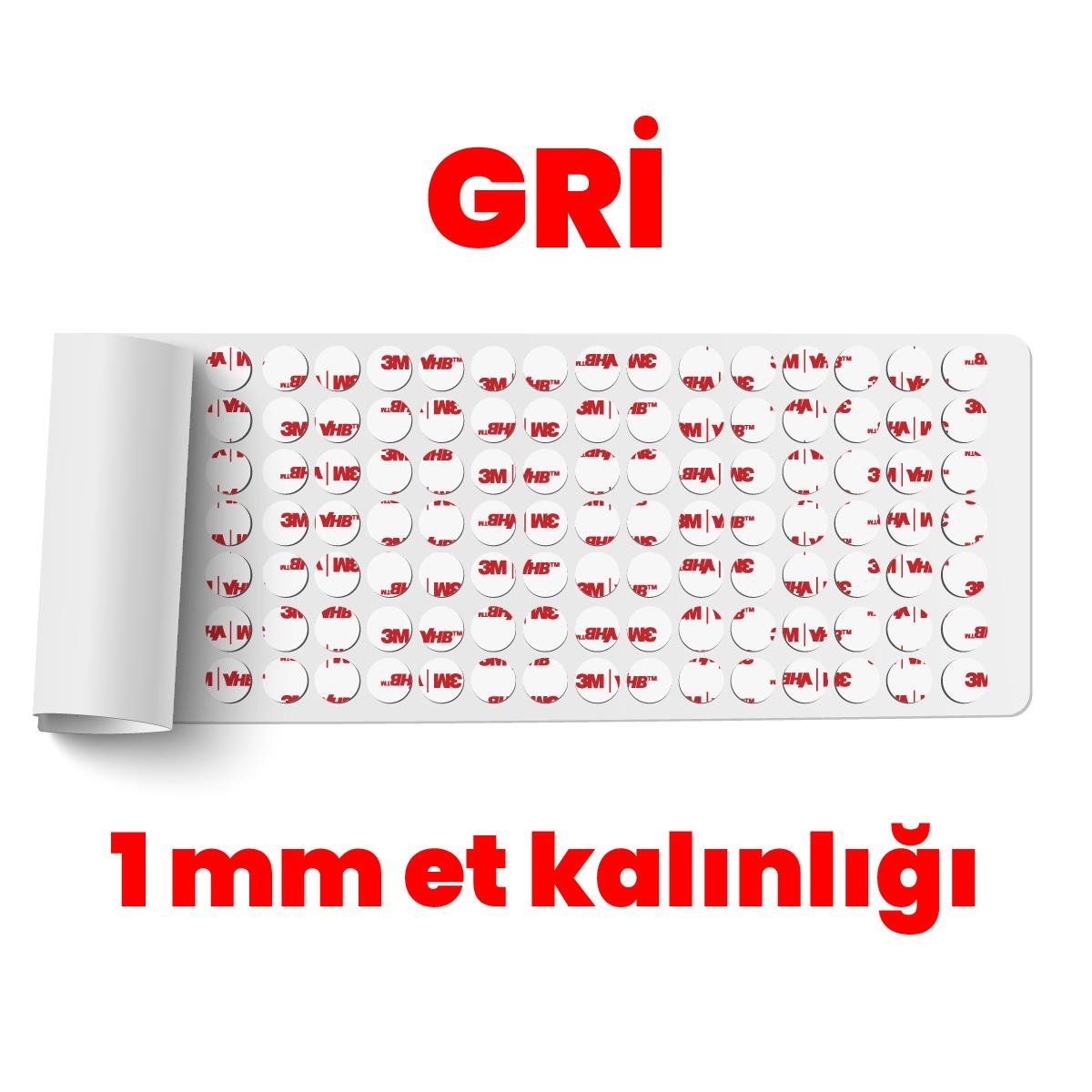 3Mİzolasyon Bantları3M VHB Çok Güçlü Çift Taraflı 100 Adet Hazır Kesim 10mm Çap