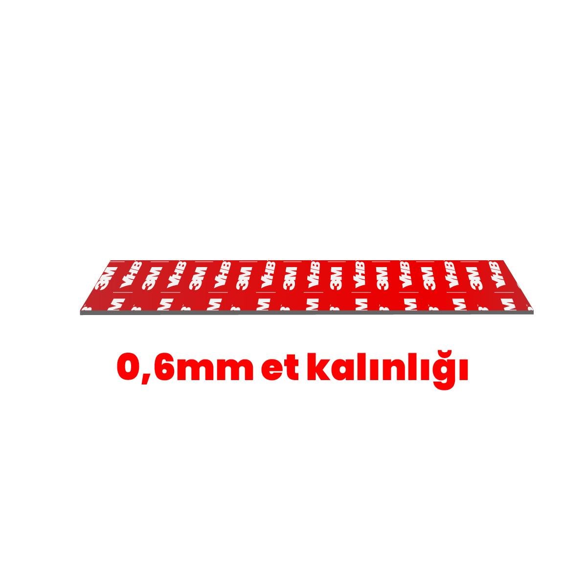 3MElektrik Bantları3M VHB Çok Güçlü Çift Taraflı 100 adet Hazır Kesim 225mmx22mm