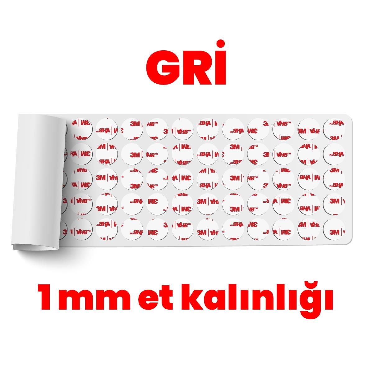3Mİzolasyon Bantları3M VHB Çok Güçlü Çift Taraflı 100 Adet Hazır Kesim 20mm Çap
