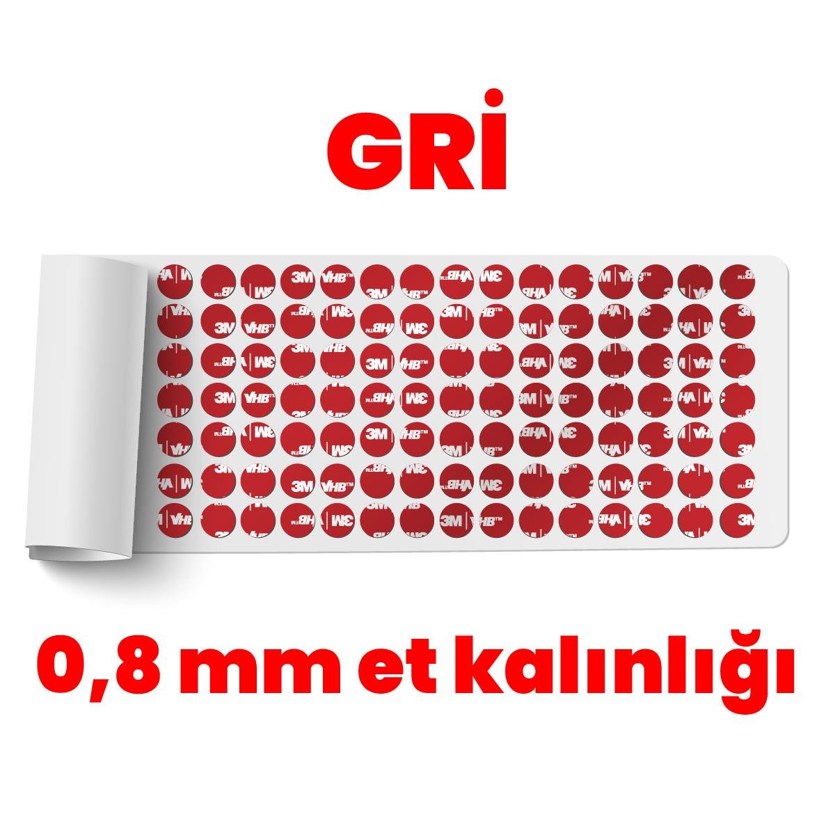 3MKoli Bantları3M VHB Çok Güçlü Çift Taraflı 100 Adet Hazır Kesim 10mm Çap