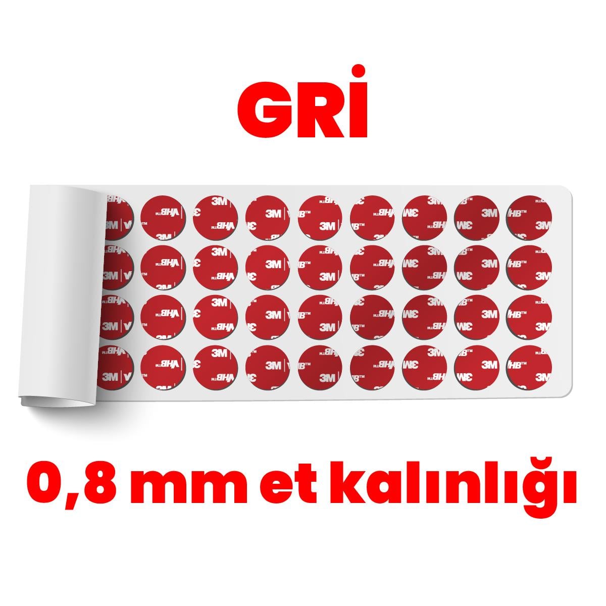3MElektrik Bantları3M VHB Çok Güçlü Çift Taraflı 100 Adet Hazır Kesim 30mm Çap