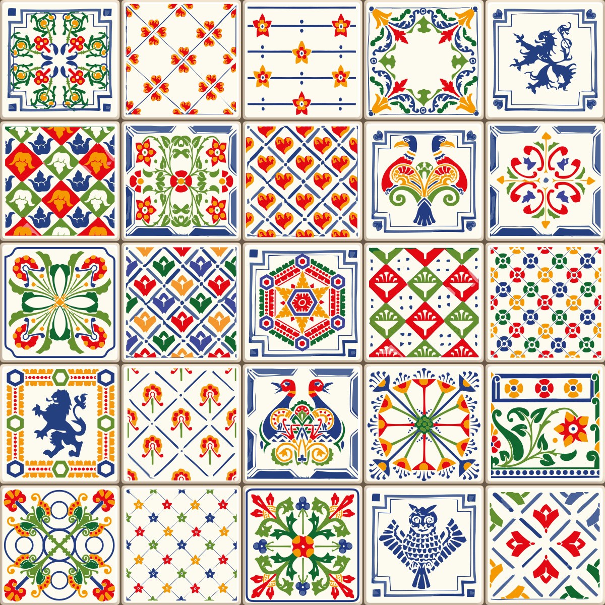 Boss 12 Adet PVC Karo Floral Portugal 30x30cm (1,08 m²)