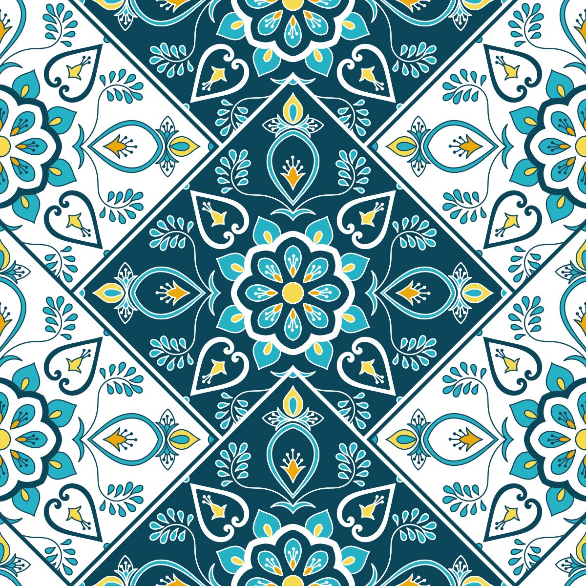 Boss 12 Adet PVC Karo Flower Mosaic 30x30cm (1,08 m²)