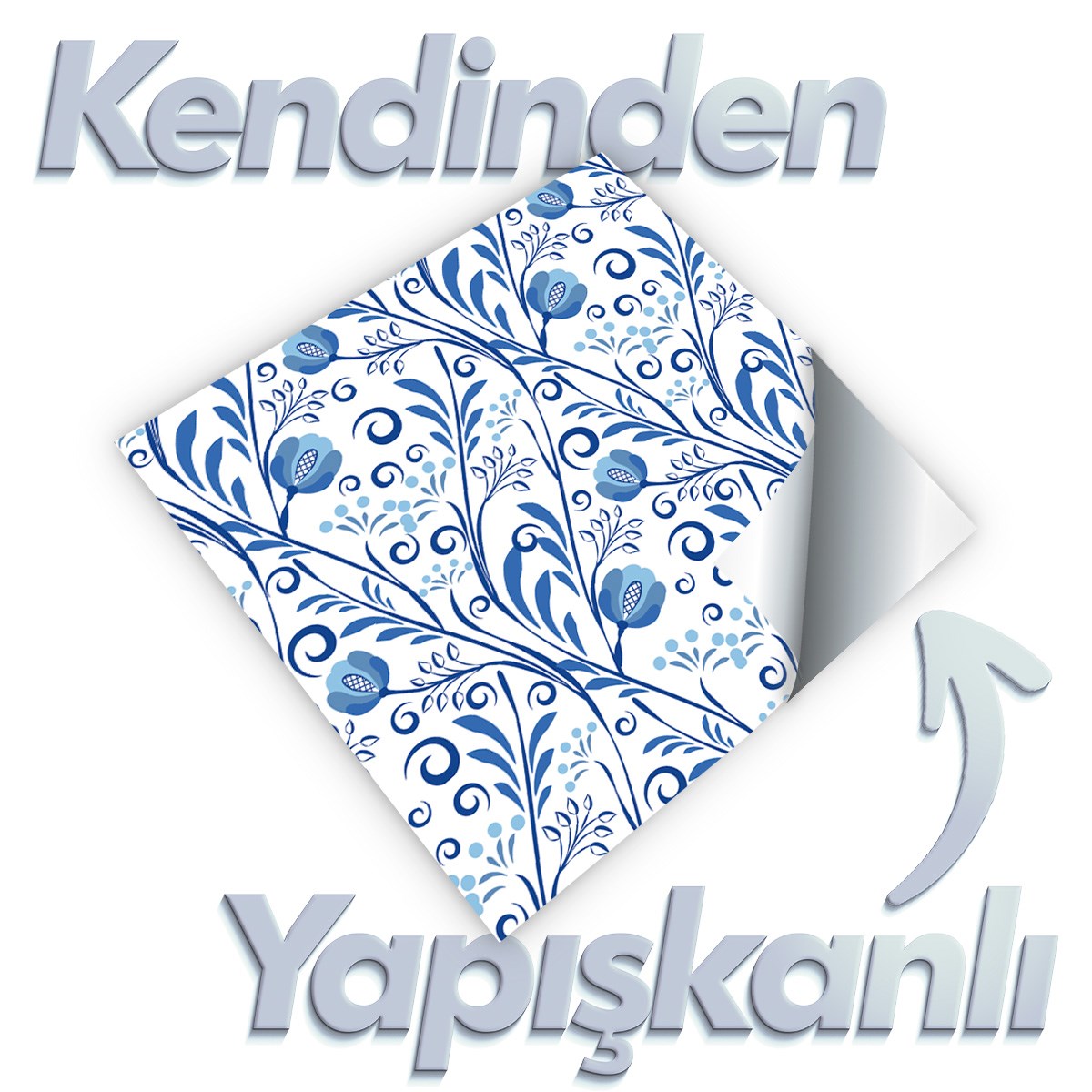 Boss 12 Adet PVC Karo Traditional Blue 30x30cm (1,08 m²)