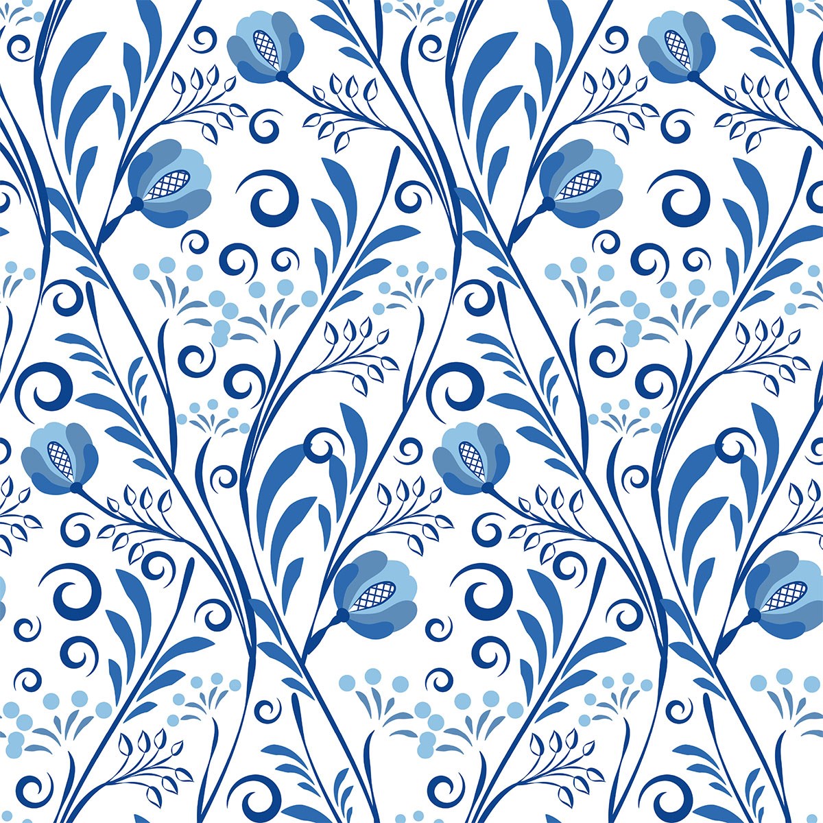 Boss 12 Adet PVC Karo Traditional Blue 30x30cm (1,08 m²)