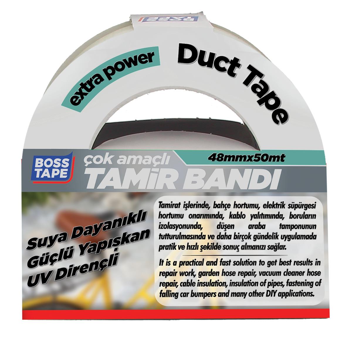 Boss Tape Şeffaf Duct Tape Tamir Bandı En:48 Boy50