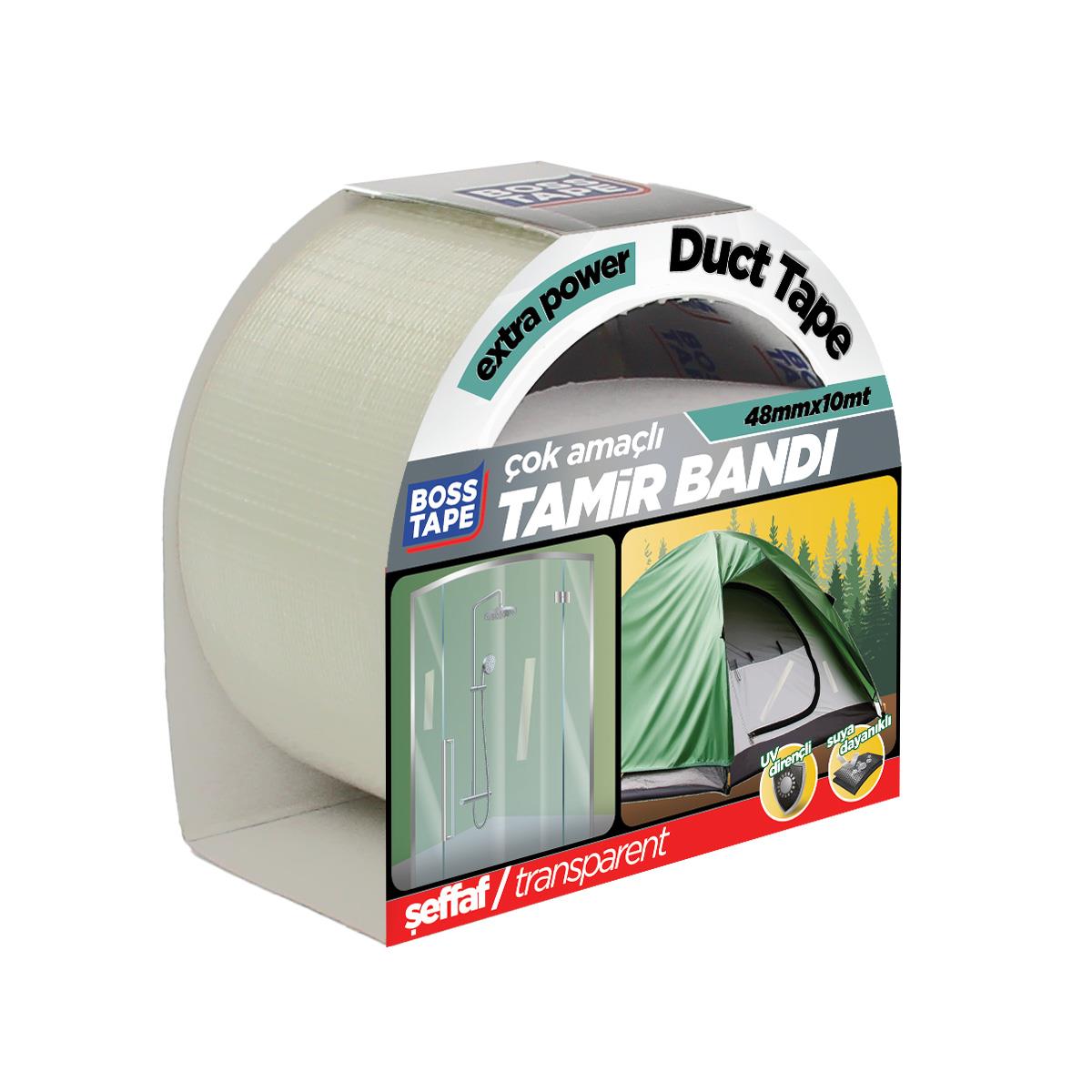 Boss Tape Şeffaf Duct Tape Tamir Bandı En:48 Boy10
